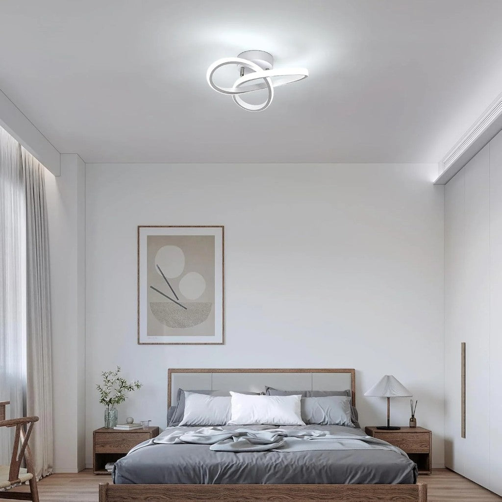 Modern Spiral Semi Flush Mount Ceiling Light
