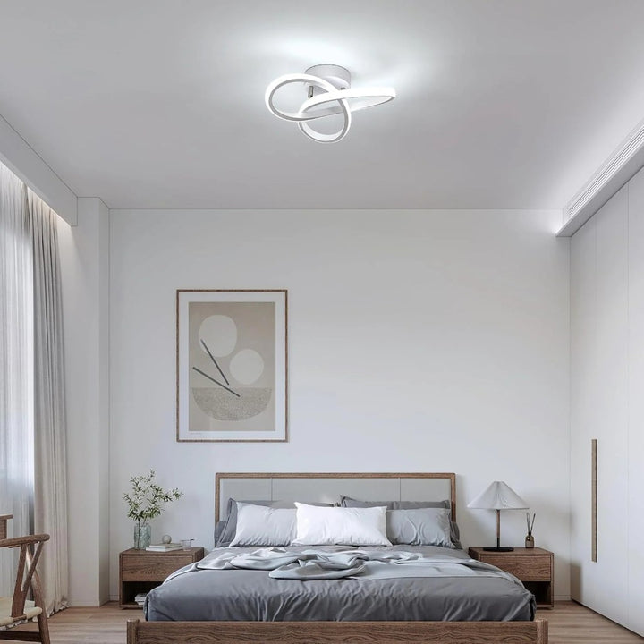Modern Spiral Semi Flush Mount Ceiling Light