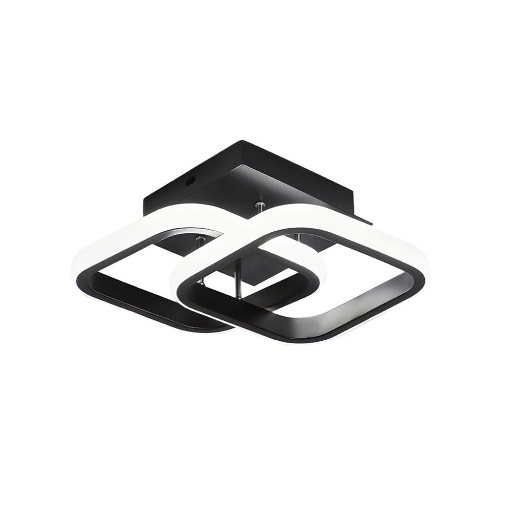 Modern Square LED Semi Flush Mount Ceiling Light