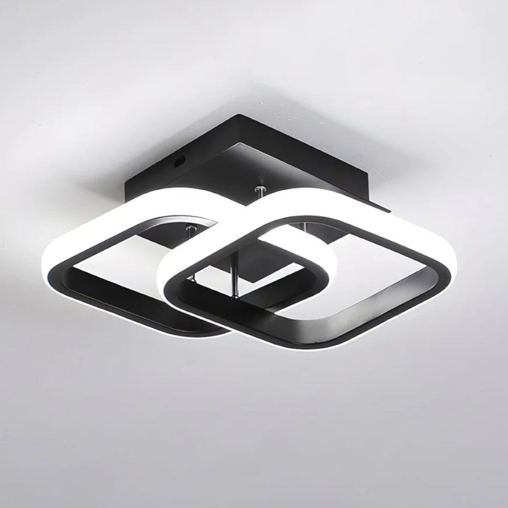 Modern Square LED Semi Flush Mount Ceiling Light