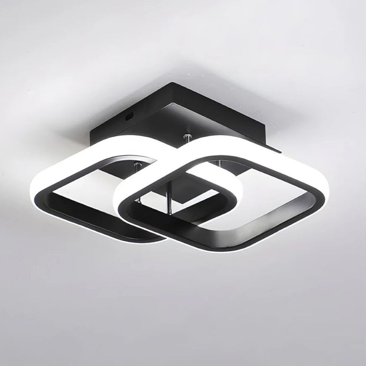 Modern Square LED Semi Flush Mount Ceiling Light