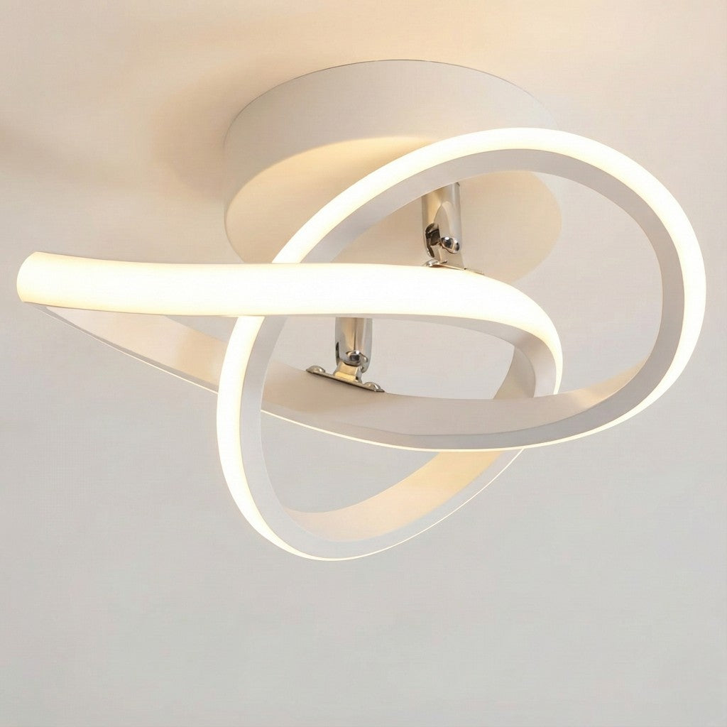 Modern Spiral Semi Flush Mount Ceiling Light