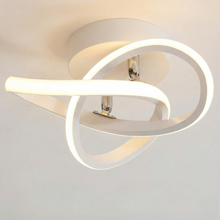 Modern Spiral Semi Flush Mount Ceiling Light