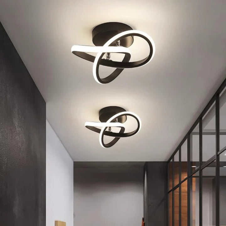 Modern Spiral Semi Flush Mount Ceiling Light