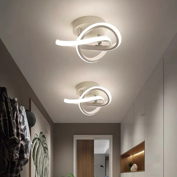 Modern Spiral Semi Flush Mount Ceiling Light