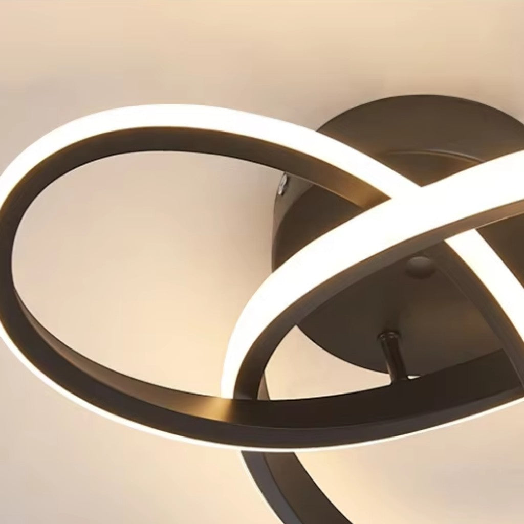 Modern Spiral Semi Flush Mount Ceiling Light