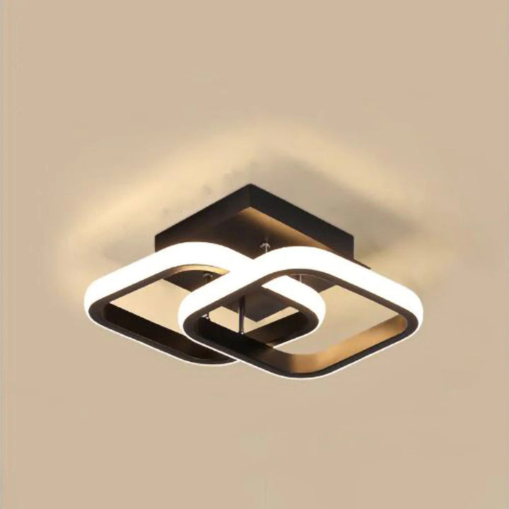 Modern Square LED Semi Flush Mount Ceiling Light