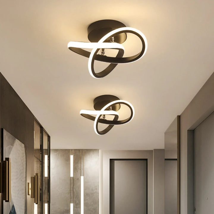 Modern Spiral Semi Flush Mount Ceiling Light