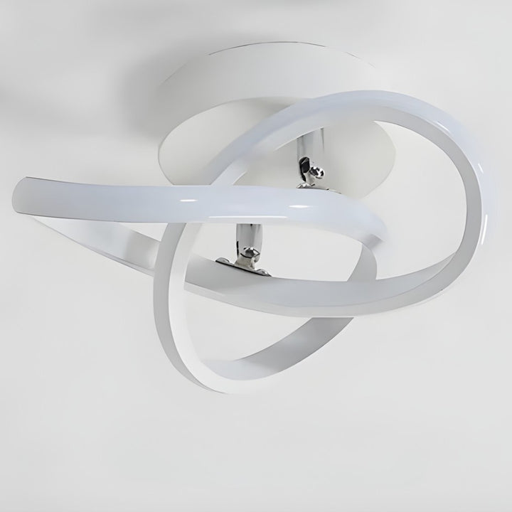 Modern Spiral Semi Flush Mount Ceiling Light