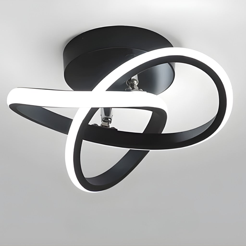 Modern Spiral Semi Flush Mount Ceiling Light