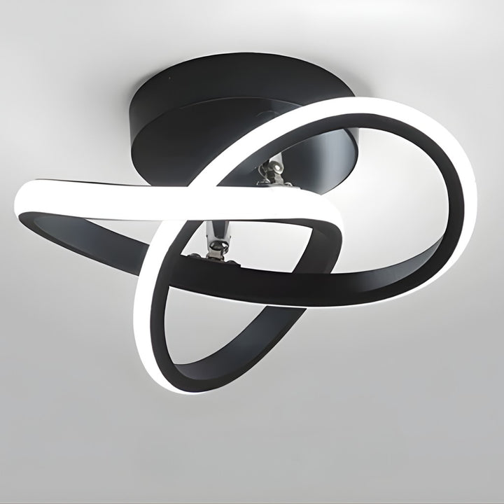 Modern Spiral Semi Flush Mount Ceiling Light