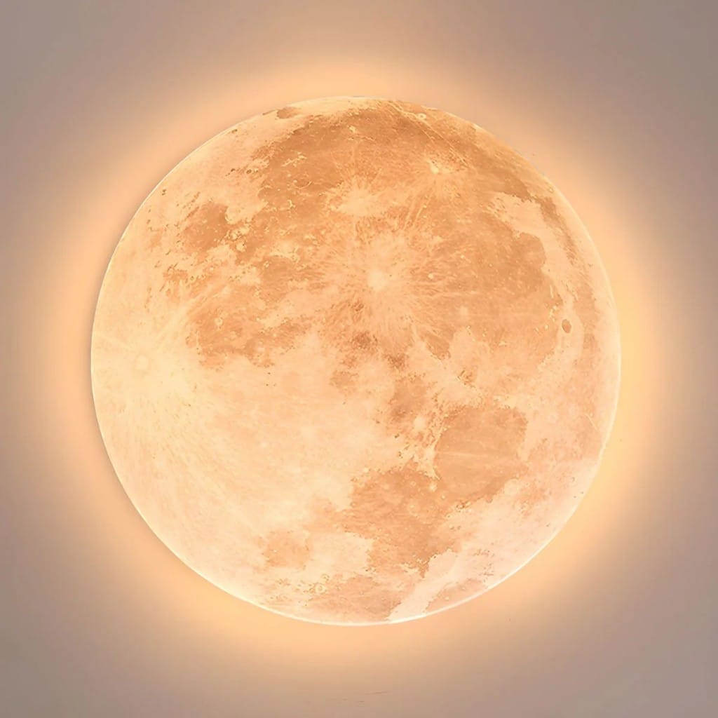 Moon LED Ceiling Light with Wooden Frame Boldenn