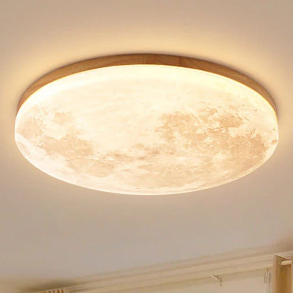 Moon LED Ceiling Light with Wooden Frame Boldenn