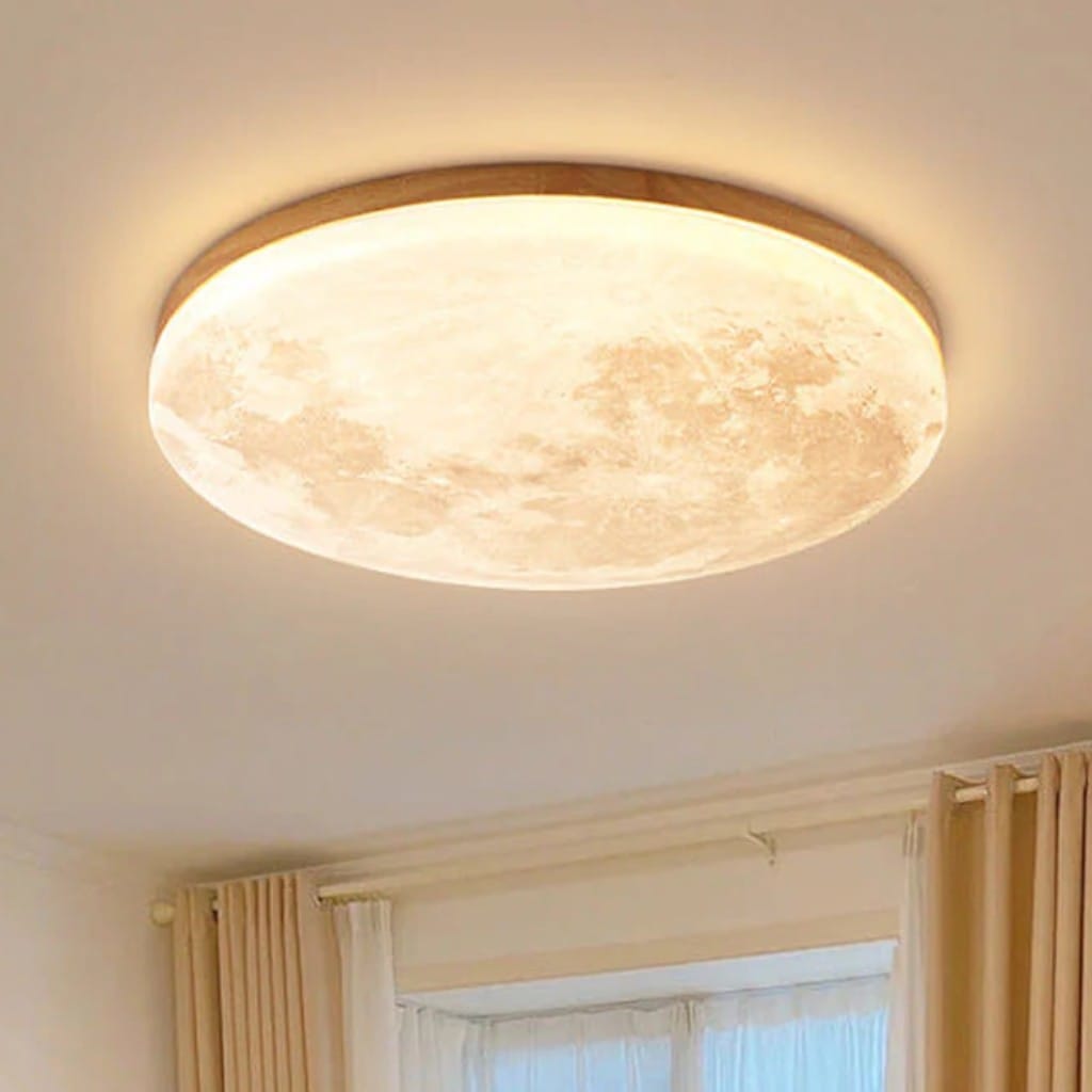 Moon LED Ceiling Light with Wooden Frame Boldenn
