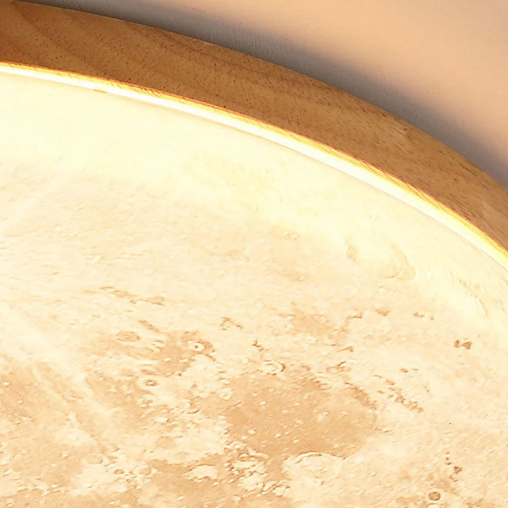 Moon LED Ceiling Light with Wooden Frame