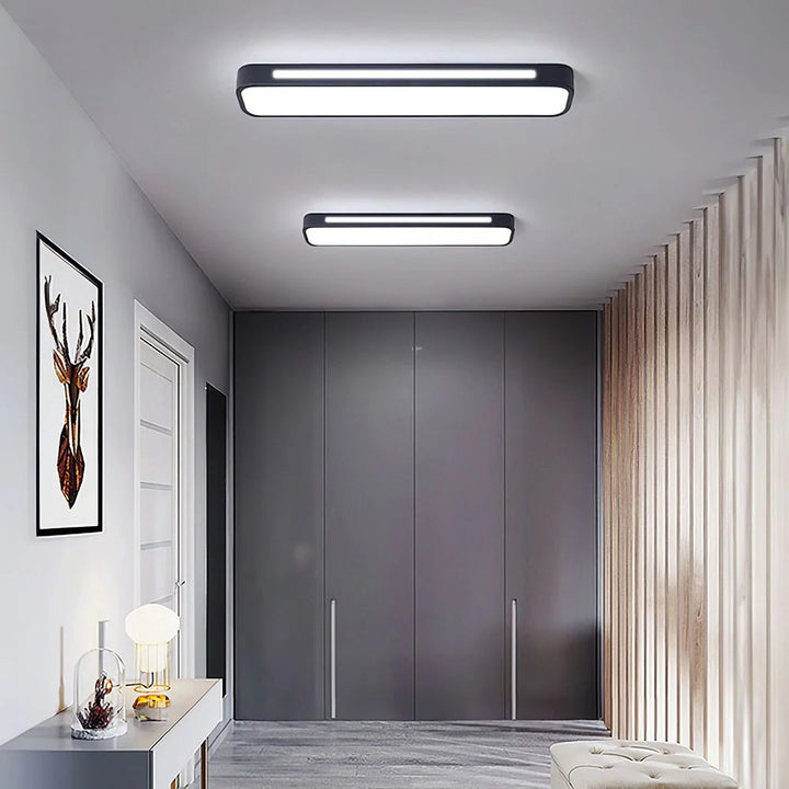 Modern Long Strip Flush Mount Ceiling Light Fixture