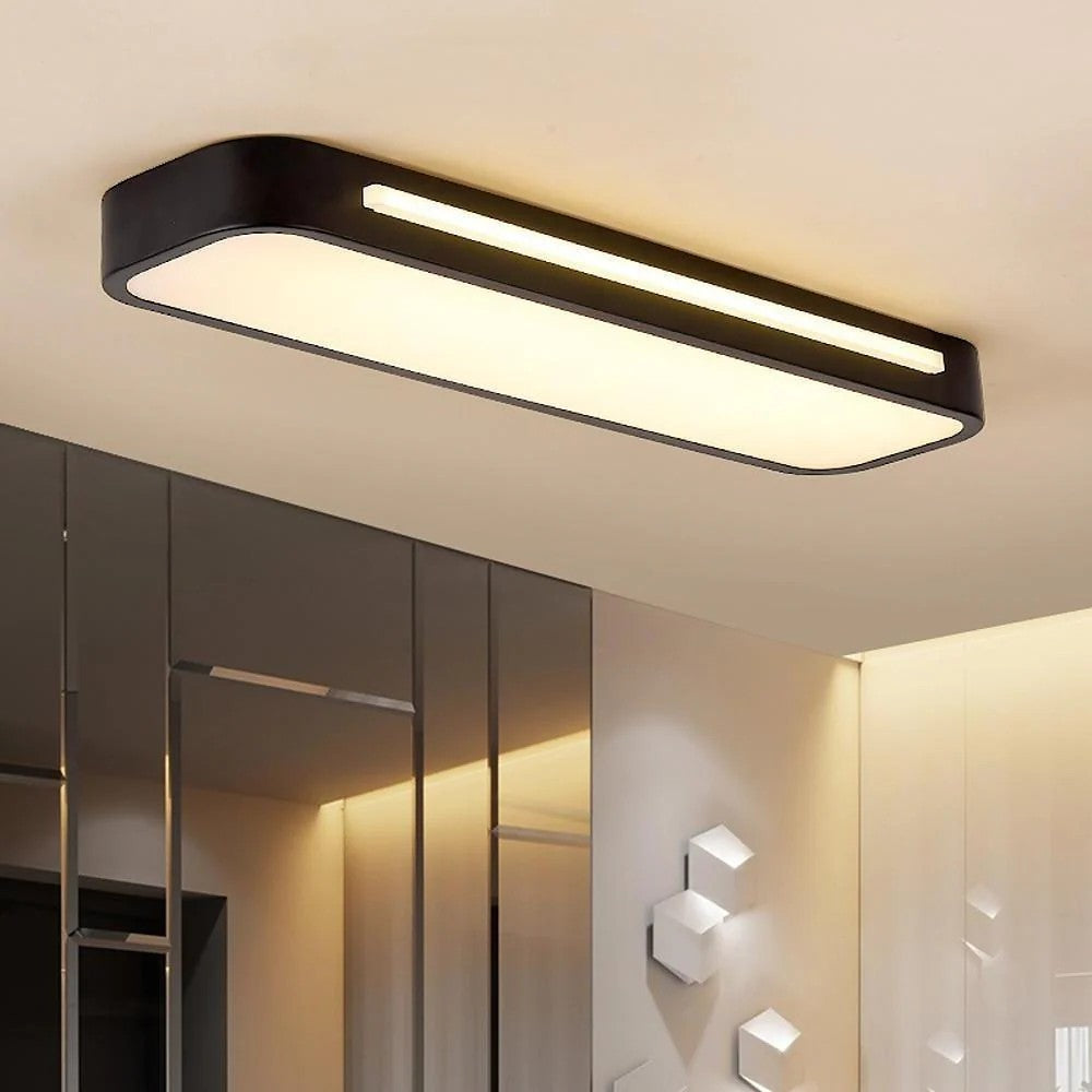 Modern Long Strip Flush Mount Ceiling Light Fixture