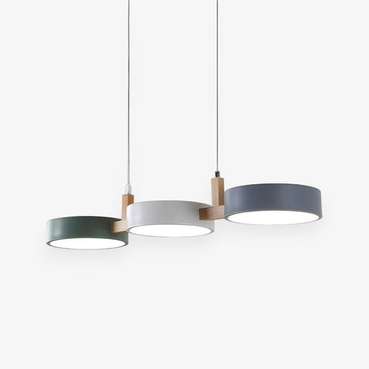 Nordic 3-Head Wood Pendant for Kitchen Island Boldenn
