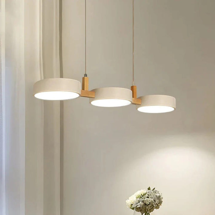 Nordic 3-Head Wood Pendant for Kitchen Island Boldenn