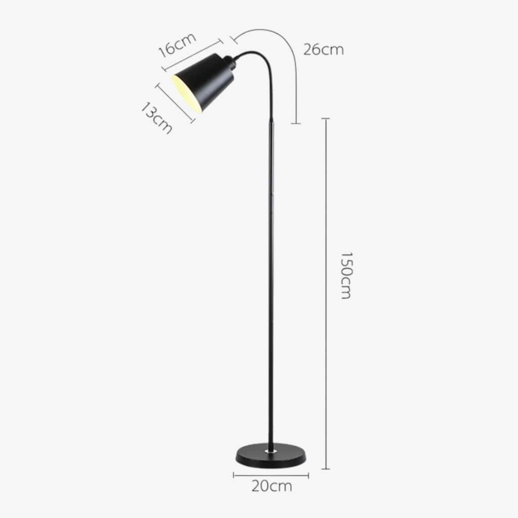 Nordic Adjustable Gooseneck Floor Lamp Boldenn