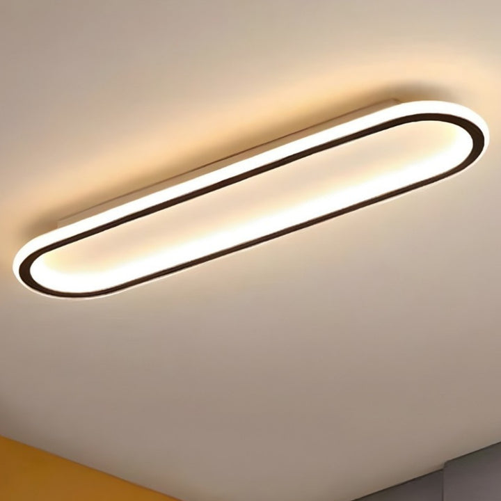 Modern Long Oval LED Flush Mount Ceiling Light