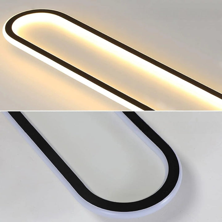 Modern Long Oval LED Flush Mount Ceiling Light