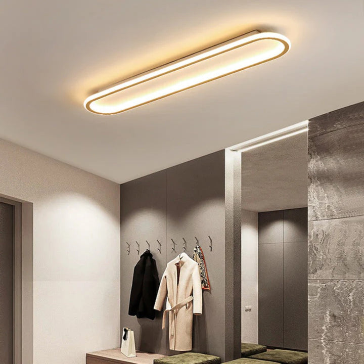 Modern Long Oval LED Flush Mount Ceiling Light