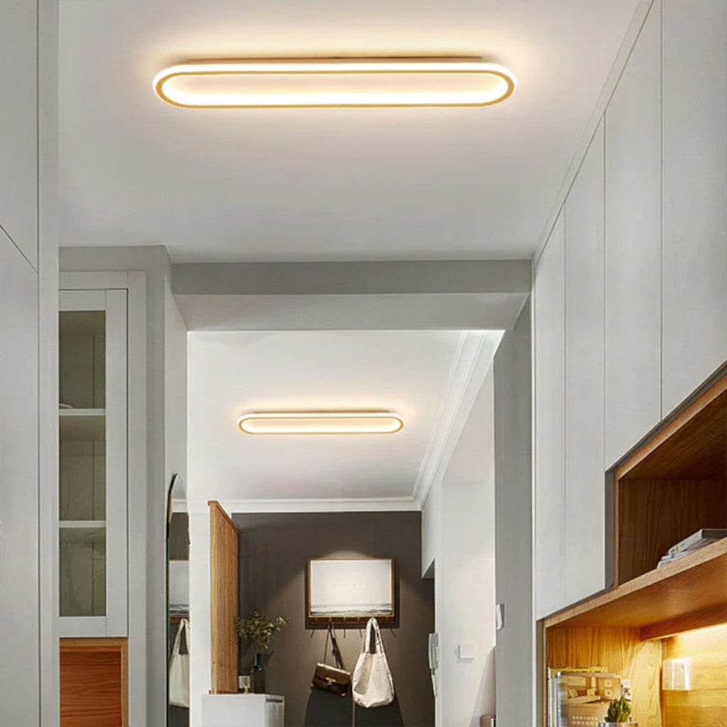 Modern Long Oval LED Flush Mount Ceiling Light