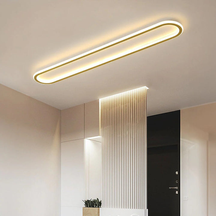 Modern Long Oval LED Flush Mount Ceiling Light