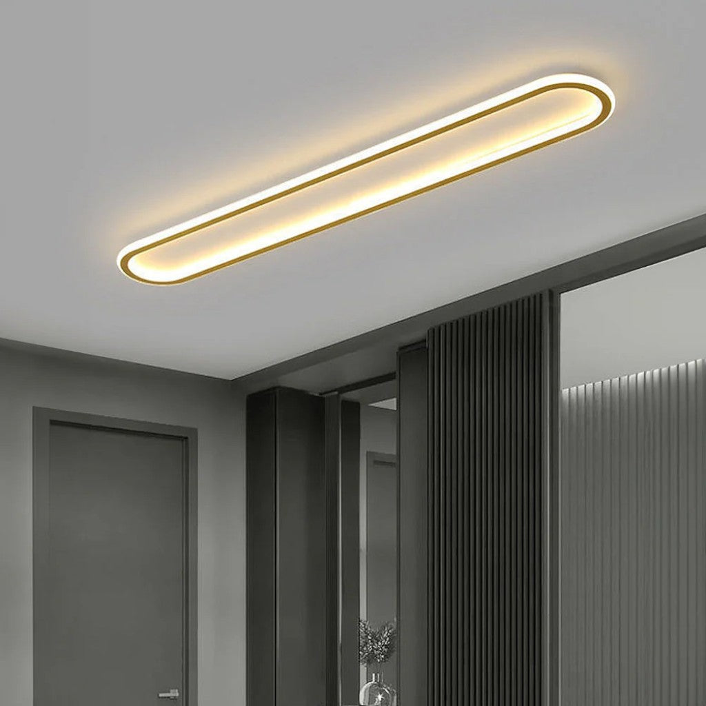 Modern Long Oval LED Flush Mount Ceiling Light