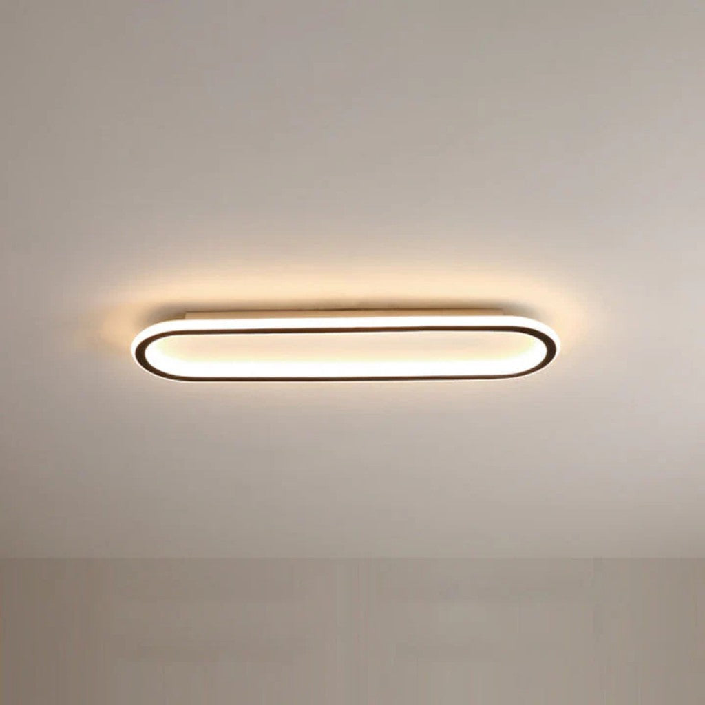 Modern Long Oval LED Flush Mount Ceiling Light
