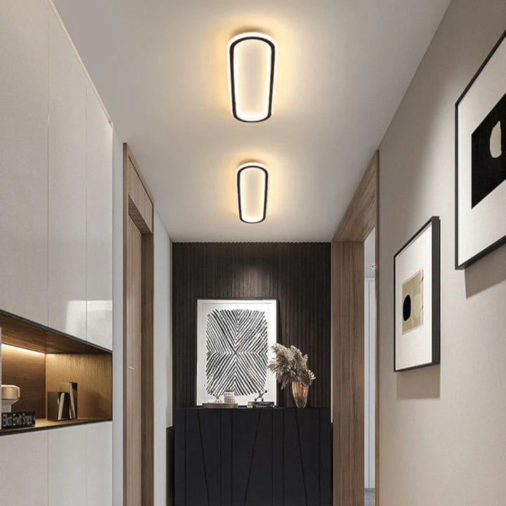 Modern Long Oval LED Flush Mount Ceiling Light