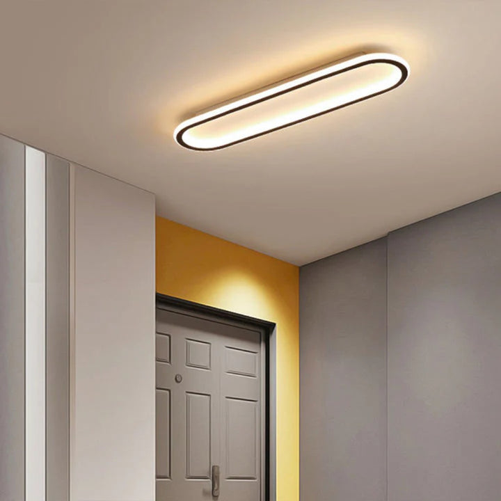 Modern Long Oval LED Flush Mount Ceiling Light