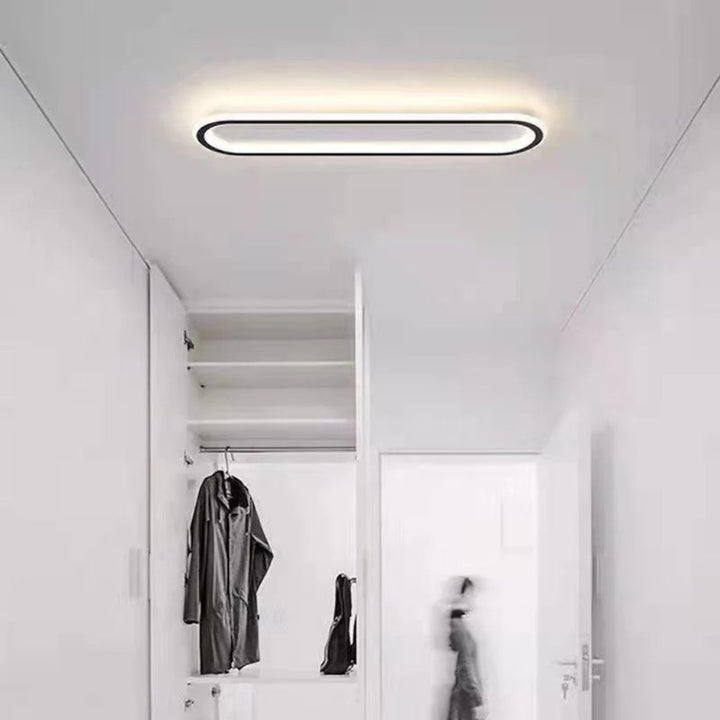 Modern Long Oval LED Flush Mount Ceiling Light