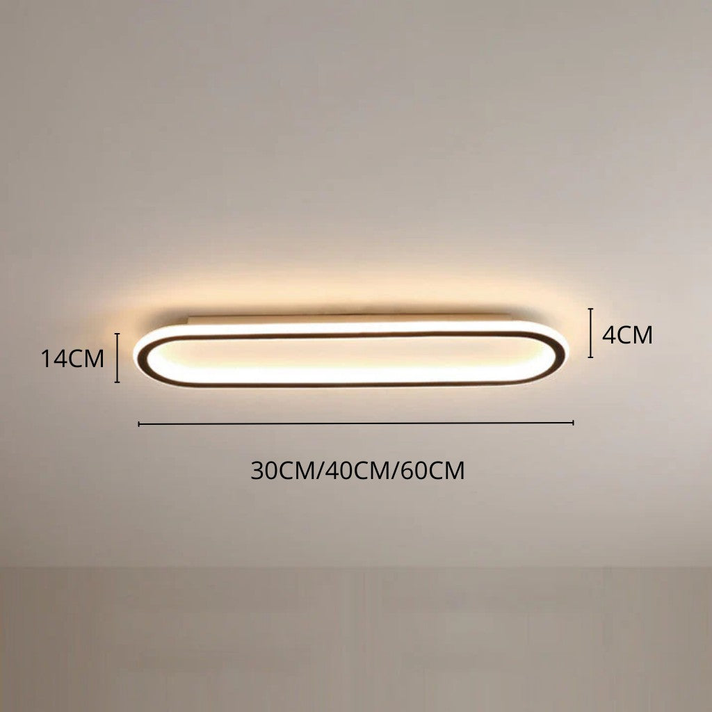 Modern Long Oval LED Flush Mount Ceiling Light