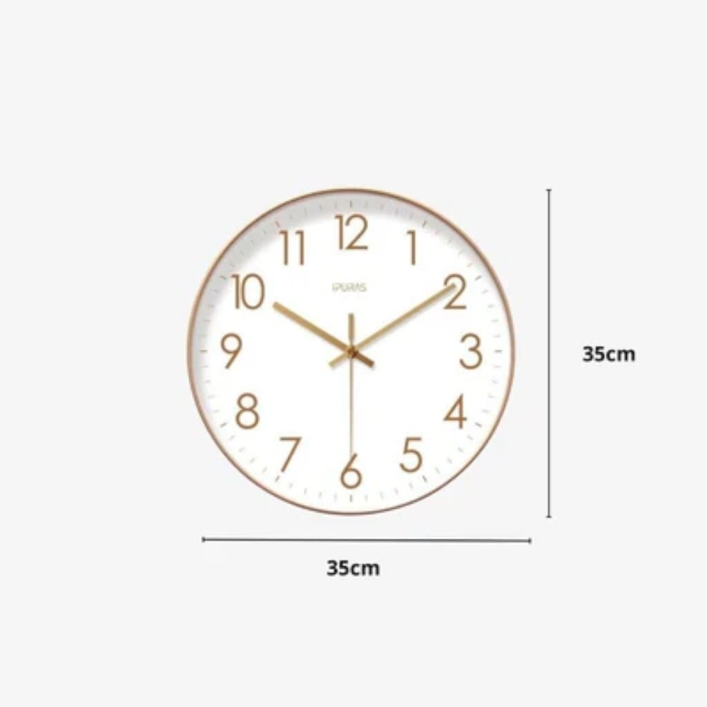 Nordic Minimalist Silent Wall Clock – Quartz Movement Boldenn