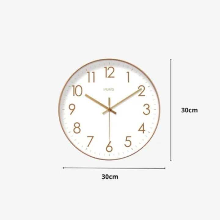 Nordic Minimalist Silent Wall Clock – Quartz Movement Boldenn