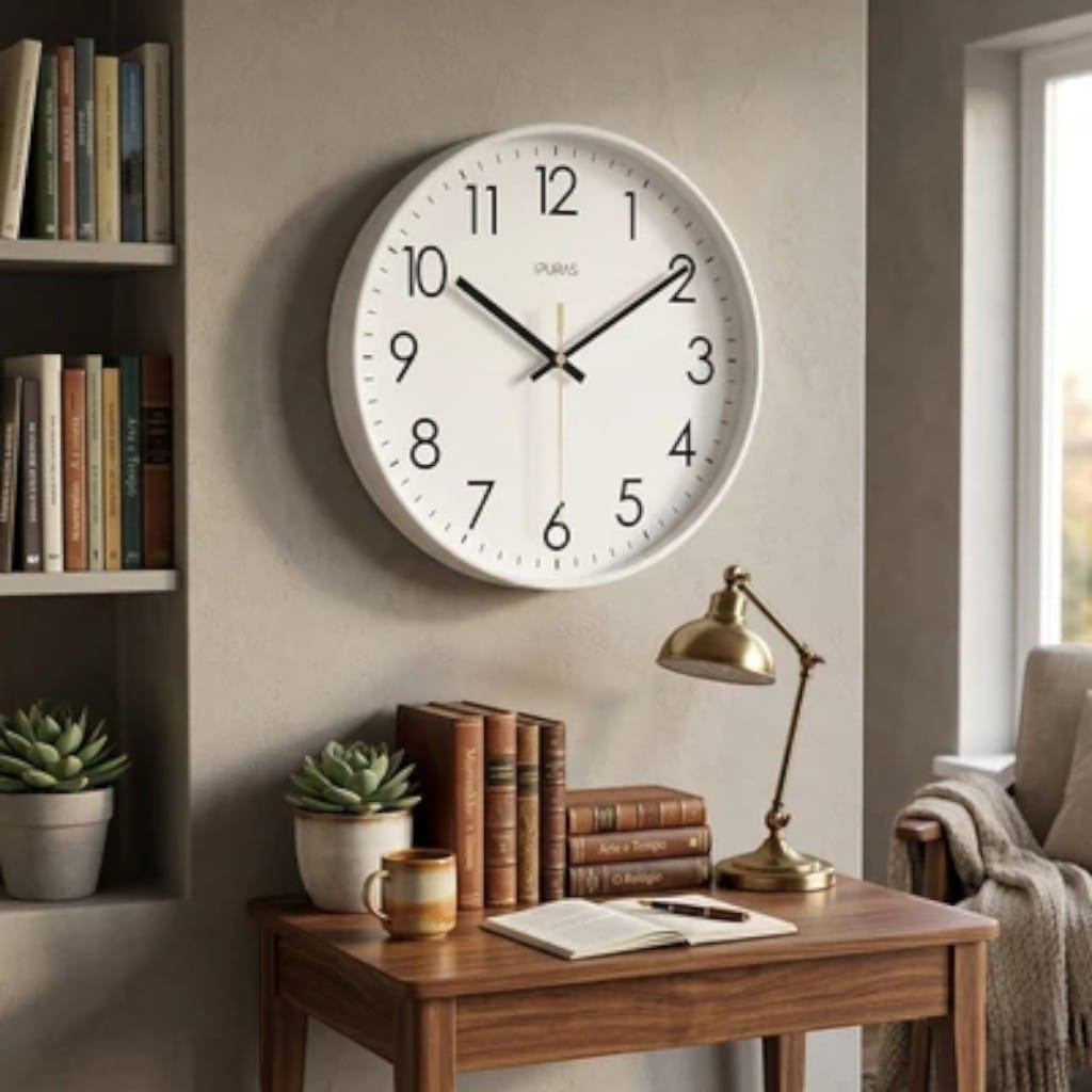 Nordic Minimalist Silent Wall Clock – Quartz Movement Boldenn