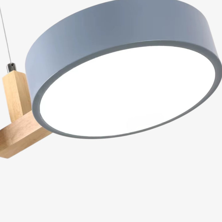 Nordic 3-Head Wood Pendant for Kitchen Island