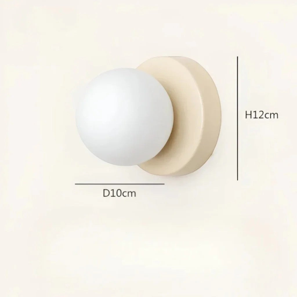 Nordic Spherical LED Wall Lamp - Iron Base