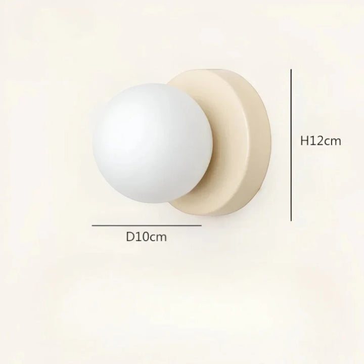 Nordic Spherical LED Wall Lamp - Iron Base