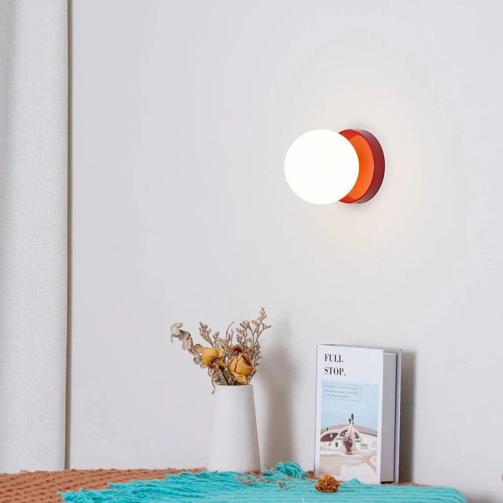 Nordic Spherical LED Wall Lamp - Iron Base