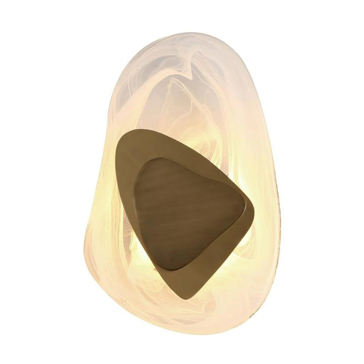 Crystal Glass Wall Sconce with Fluid Design