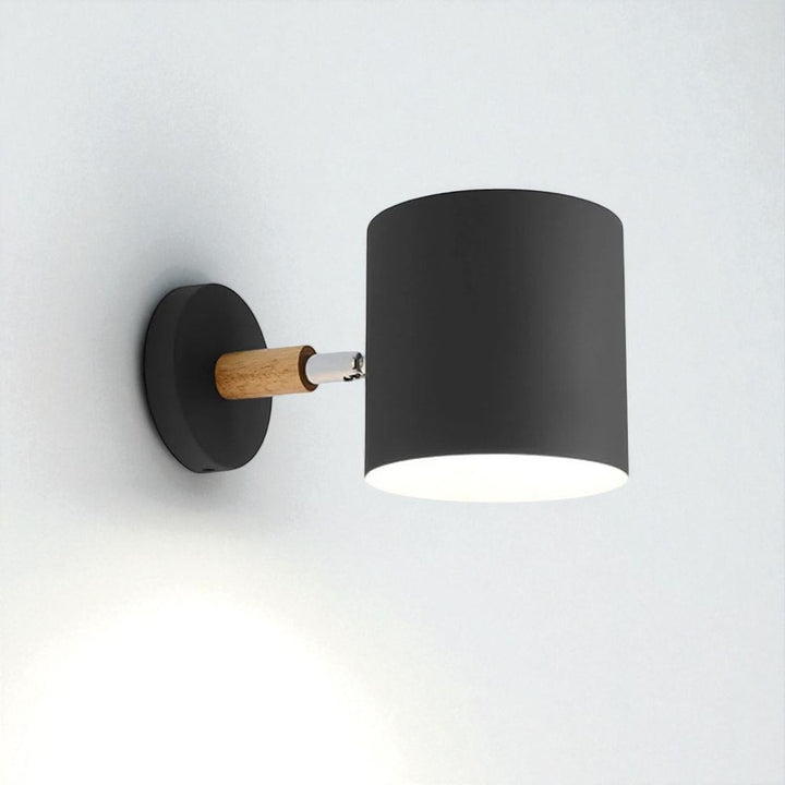 Nordic Wood & Metal Adjustable Wall Sconce Lamp