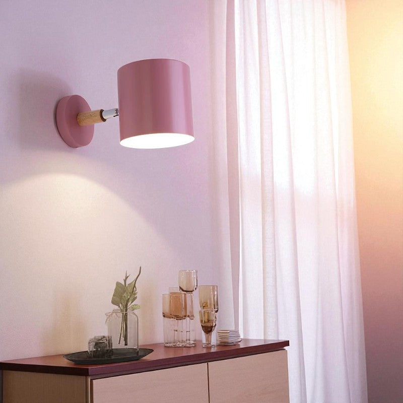 Nordic Wood & Metal Adjustable Wall Sconce Lamp