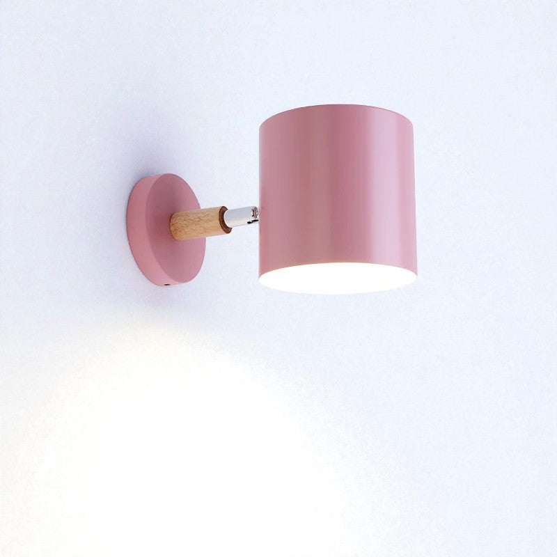 Nordic Wood & Metal Adjustable Wall Sconce Lamp