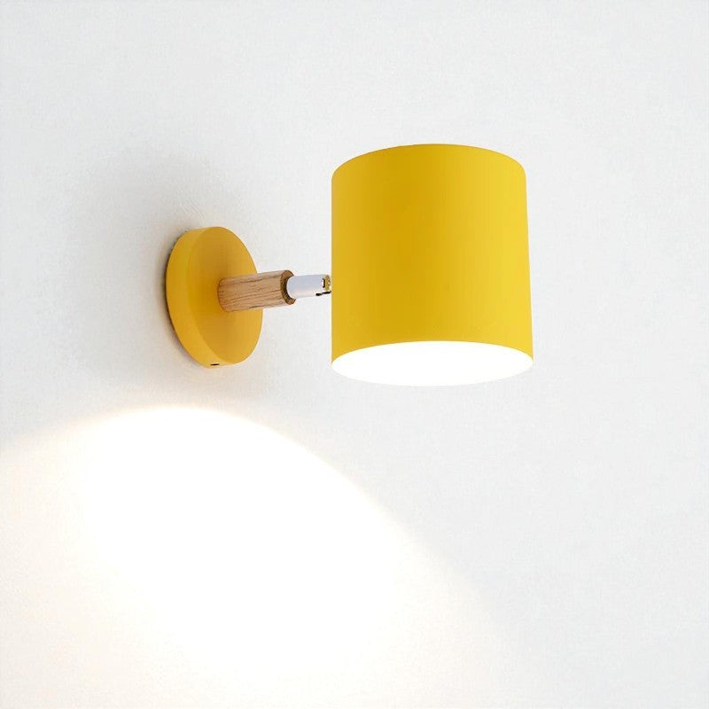 Nordic Wood & Metal Adjustable Wall Sconce Lamp