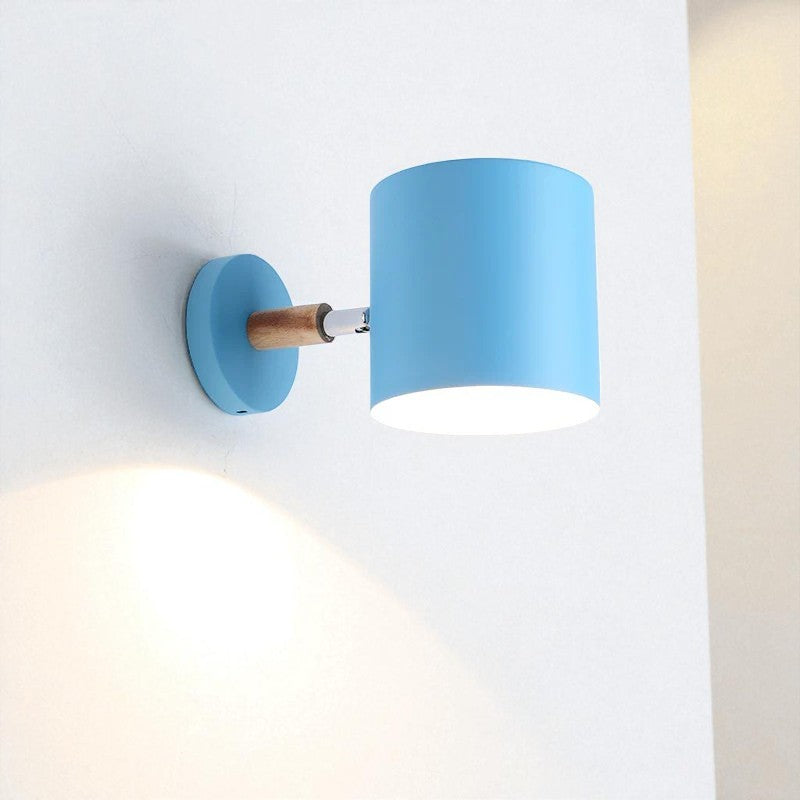 Nordic Wood & Metal Adjustable Wall Sconce Lamp