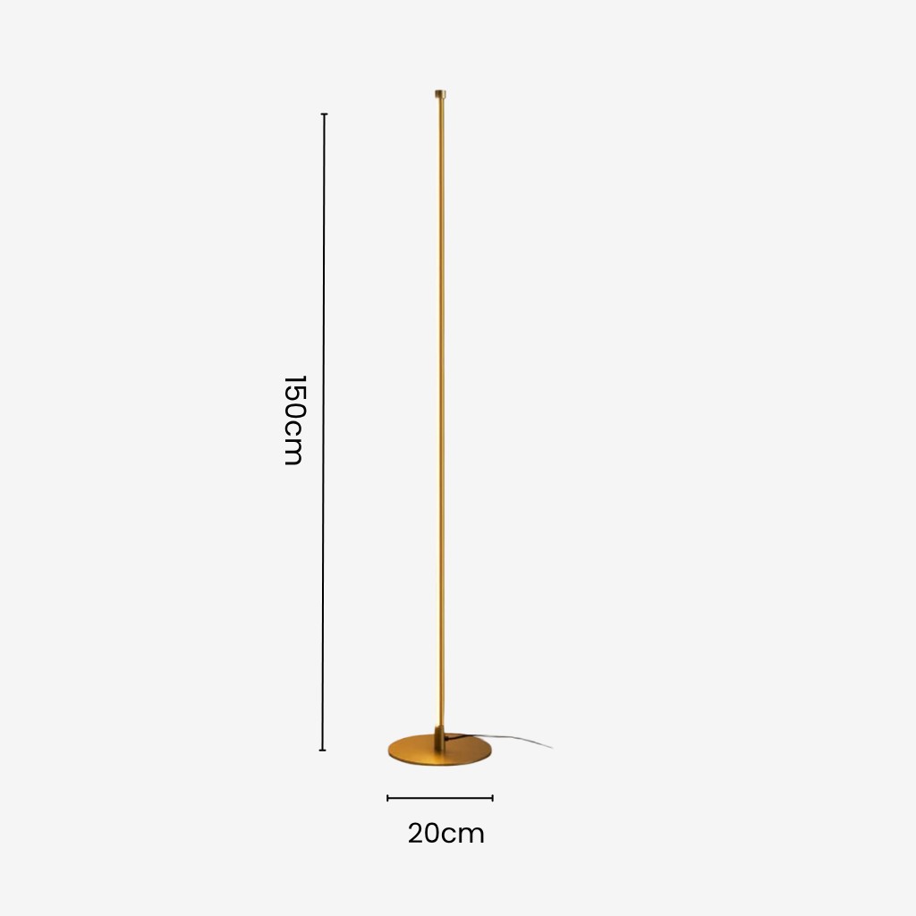 Nova | Golden Floor Lamp with Dimmable LED