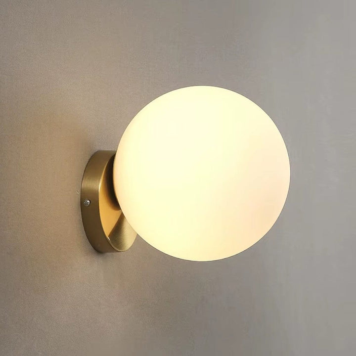 Ollye Globe Bedside Wall Light in Gold Finish Boldenn